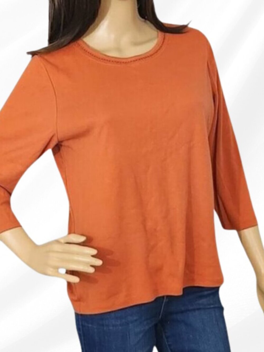 Allison Daley Orange Blouse Size M | Bold & Stylish Everyday Top